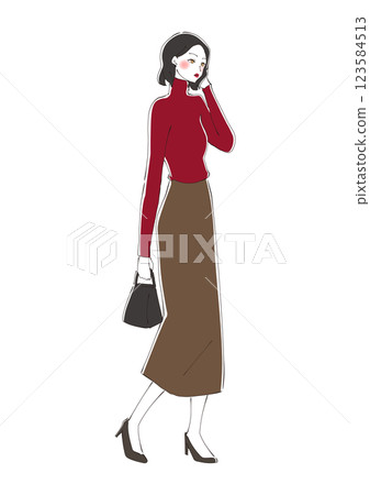 Fashion illustration office style 123584513