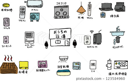簡單的家電和設備圖示集 簡單的家電和設備圖示集 123584960