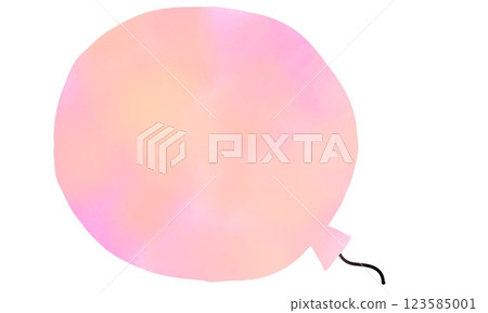 Hand-painted watercolor colorful balloon frame - pink 123585001