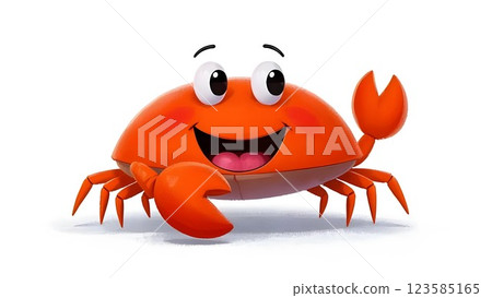 red crab isolated on white background 123585165