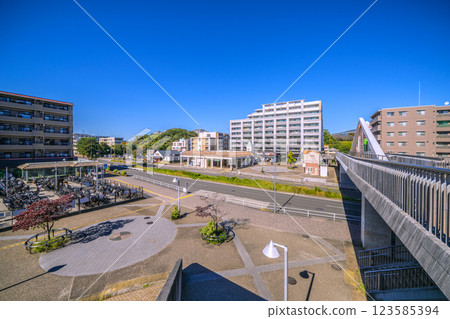 Yokohama cityscape in Japan, overlooking Kitayamada Station on the Yokohama Municipal Subway Green Line Yokohama cityscape in Japan, overlooking Kitayamada Station on the Yokohama Municipal Subway Green Line 123585394