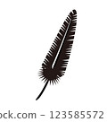 Feather silhouette 123585572