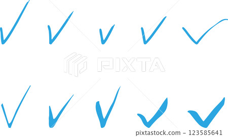 複選標記設定手繪 複選標記設定手繪 123585641