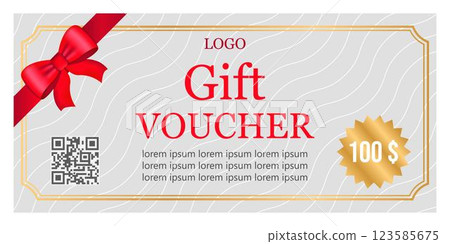 Design template for certificate, gift coupon, voucher. Design template for certificate, gift coupon, voucher. 123585675
