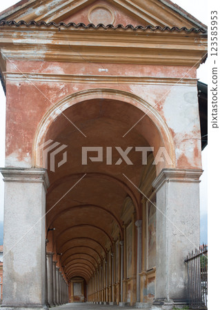 Corridor of Santi Gervasio and Protasio. Baveno, Italy. 123585953