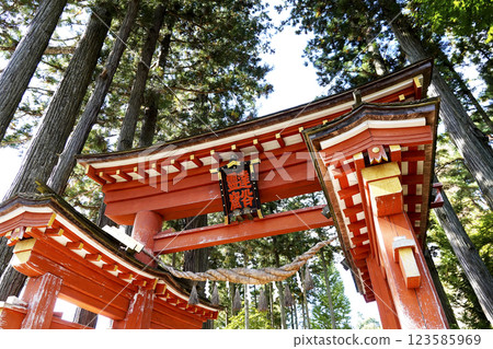 Takkoku-no-Iwaya Bishamon-do Temple: Second Torii Gate Takkoku-no-Iwaya Bishamon-do Temple: Second Torii Gate 123585969