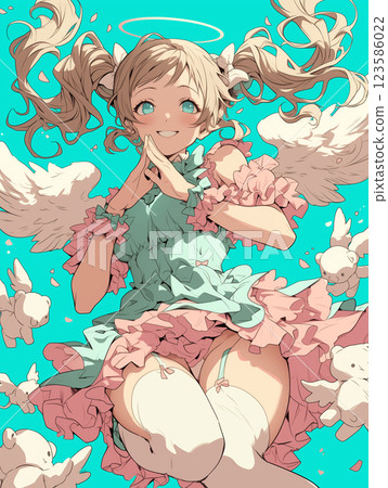 雙馬尾的可愛天使女孩 雙馬尾的可愛天使女孩 123586022