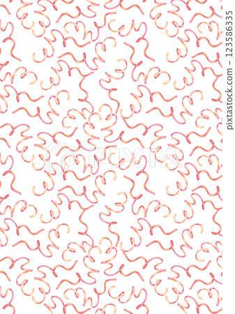 Hand drawn watercolor red winding ribbon poster. Illustration isolated on white background. Can be used for postcard, invitation, book cover and other printed products. Hand drawn watercolor red winding ribbon poster. Illustration isolated on white background. Can be used for postcard, invitation, book cover and other printed products. 123586335