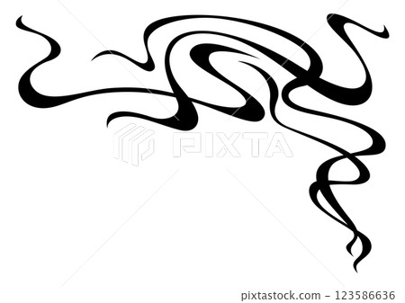 Corner in art nouveau style. Decorative curl element. 123586636
