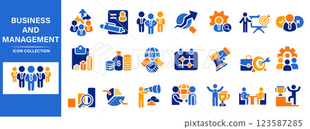 Business, data analysis, organization management and technology icon set. Teamwork, strategy, planning, marketing, cloud technology, data analysis, employee icon set. Icons vector collection Business, data analysis, organization management and technology icon set. Teamwork, strategy, planning, marketing, cloud technology, data analysis, employee icon set. Icons vector collection 123587285