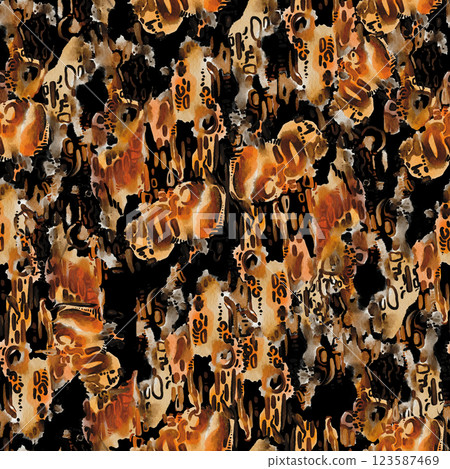 Leopard watercolor pattern design, animal print seamless texture. Leopard watercolor pattern design, animal print seamless texture. 123587469