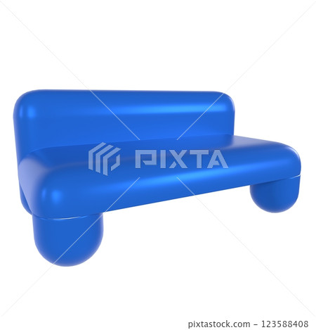 Modern blue sofa design in 3D rendering for contemporary spaces Modern blue sofa design in 3D rendering for contemporary spaces 123588408