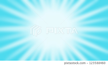 Radiating rays light blue background 123588460