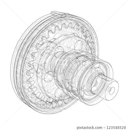 Wave Reducer. Vector illustration, 3d render 123588520