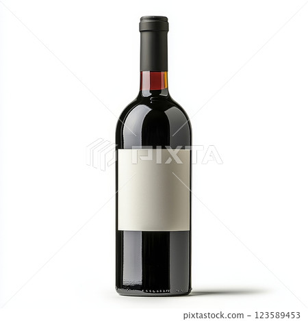 Wine Bottle Label Mockup Studio Product Image Neutral Background Front View Branding Concept Wine Bottle Label Mockup Studio Product Image Neutral Background Front View Branding Concept 123589453