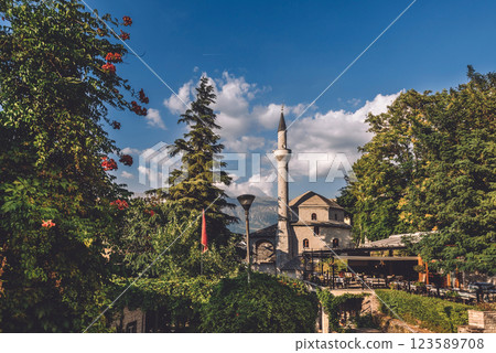 Bazaar Mosque in Gjirokastra Old Town Center 123589708
