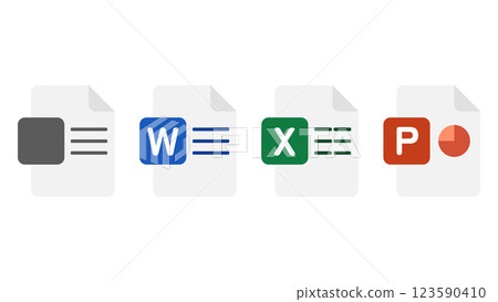 PC file office document icon UI type 4 123590410