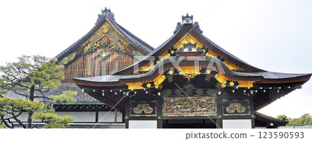 京都 世界遺產 二條城 二之丸禦殿 車道 123590593