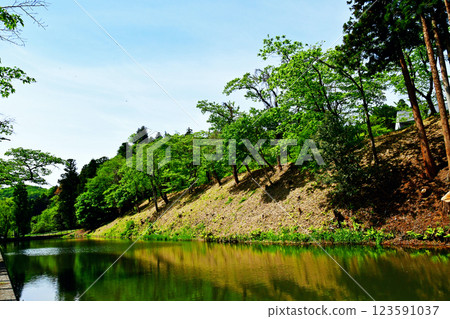 Sendai, the city of greenery and forests Aoba Castle Ruins Park Naganuma Sannomaru Earthworks 123591037