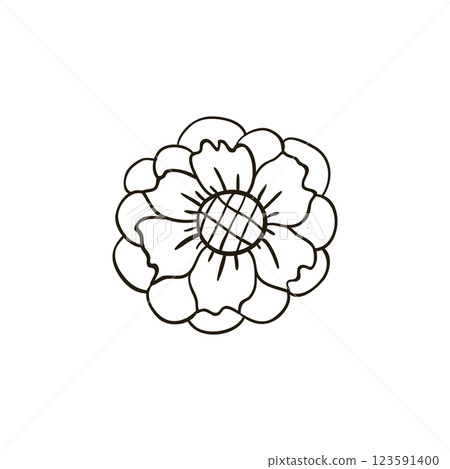 Textile template. Decorative folk element, decor 123591400