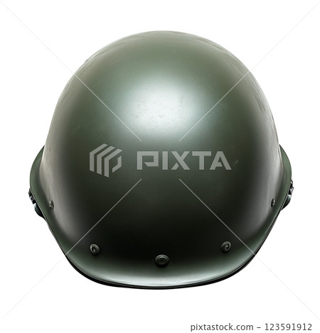 Military helmet in matte green color, isolated... - Stock Illustration ...