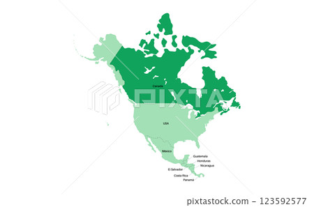 North and Central America 123592577