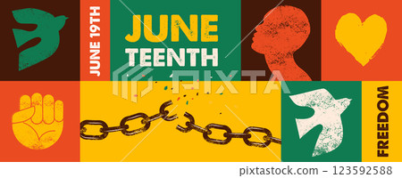 Juneteenth freedom day. A celebration of American history, African American Independence Day design Juneteenth freedom day. A celebration of American history, African American Independence Day design 123592588