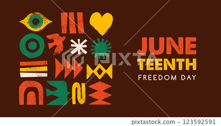 Juneteenth freedom day. A celebration of American history, African American Independence Day tribal Juneteenth freedom day. A celebration of American history, African American Independence Day tribal 123592591