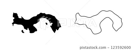 Panama country silhouette 123592600