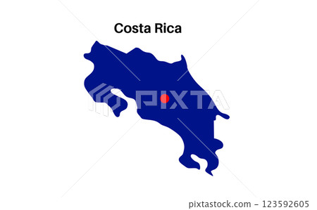 Costa Rica country silhouette 123592605