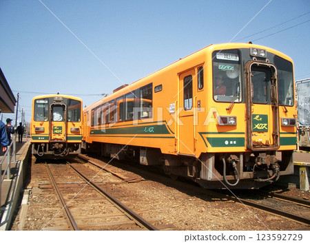 Kanagi Station on the Tsugaru Railway Line in Aomori Prefecture (Tsugaru 21-104 series train) Kanagi Station on the Tsugaru Railway Line in Aomori Prefecture (Tsugaru 21-104 series train) 123592729