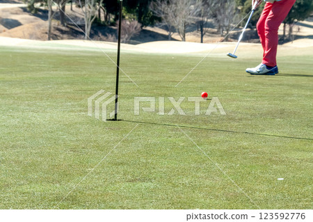 高爾夫球場推桿圖片 [冬季] 123592776