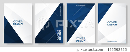 Blue and white abstract modern posters or vertical background vector set. A4 resolution polygonal elegant cover design for brochure, book, flyer, poster, background, banner, annual report presentation Blue and white abstract modern posters or vertical background vector set. A4 resolution polygonal elegant cover design for brochure, book, flyer, poster, background, banner, annual report presentation 123592833