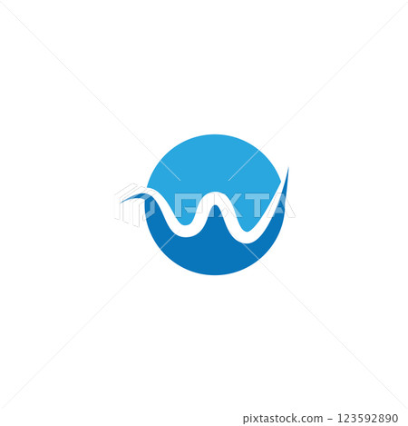 w water wave logo template vector w water wave logo template vector 123592890