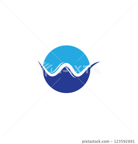 w water wave logo template vector w water wave logo template vector 123592891
