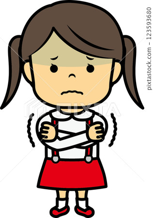 女孩感覺冷 女孩感覺冷 123593680
