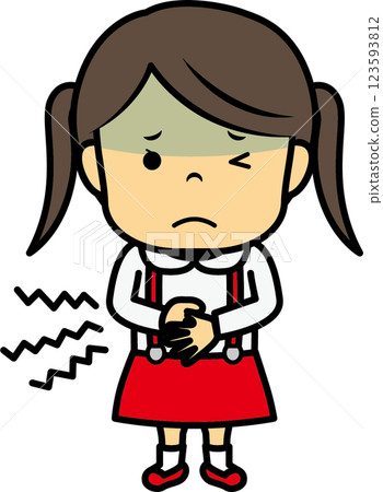 A stomachache girl 123593812