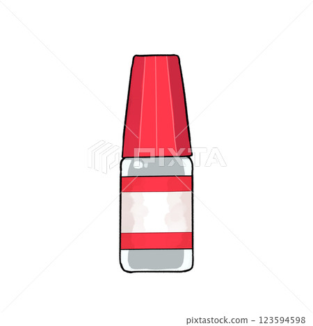 紅色眼藥水的插圖 123594598