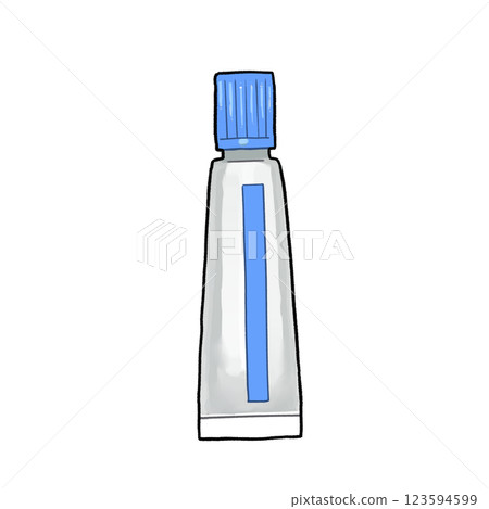 藍色藥膏插圖 藍色藥膏插圖 123594599