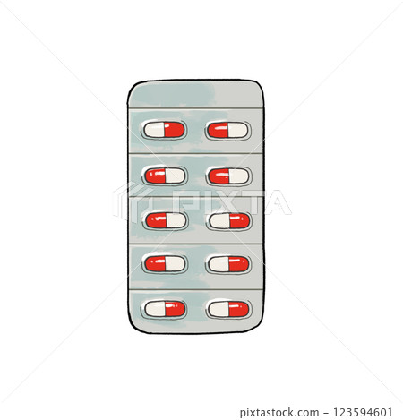 膠囊插畫 123594601