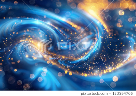 Winter storm. Abstract blue sparkles on dark background. Neural network ai generated Winter storm. Abstract blue sparkles on dark background. Neural network ai generated 123594766