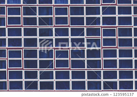 Black window with white frames on vintage wall Black window with white frames on vintage wall 123595137