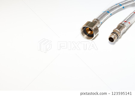 Plumbing tube. Flexible metal stainless steel faucet hoses 123595141