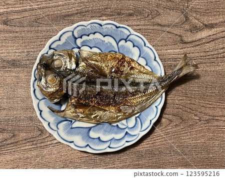 Beautiful and delicious dried horse mackerel Beautiful and delicious dried horse mackerel 123595216