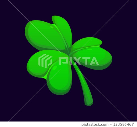 St Patrick day and Irish holiday shamrock clover trefoil, vector cartoon symbol. Saint Patrick festival and Ireland national holiday symbol of green shamrock or lucky trefoil clover with three leaves St Patrick day and Irish holiday shamrock clover trefoil, vector cartoon symbol. Saint Patrick festival and Ireland national holiday symbol of green shamrock or lucky trefoil clover with three leaves 123595467