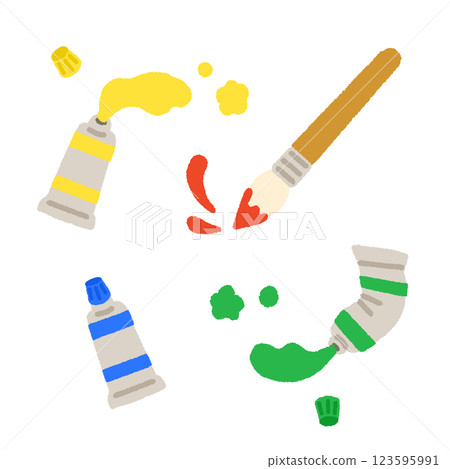 Simple and cute hand-drawn illustrations 123595991