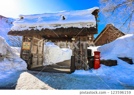 合掌式民家園正門 合掌式民家園正門 123596159