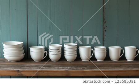 Melamine resin plate 123596381