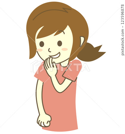 Naughty woman laughing Naughty woman laughing 123596878