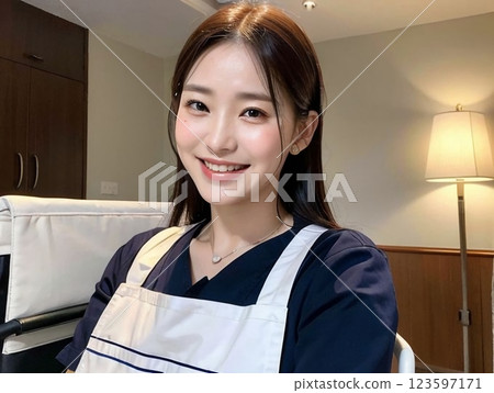 在療養院工作的婦女 123597171